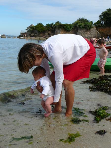 premi�re sortie � la plage pour Melvin
