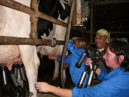 Teilo s'exerce pour la traite