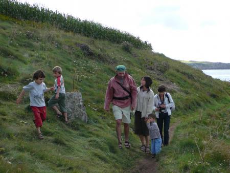 promenade en bord de mer avec les Davies