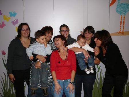 Avec les coll�gues de maman